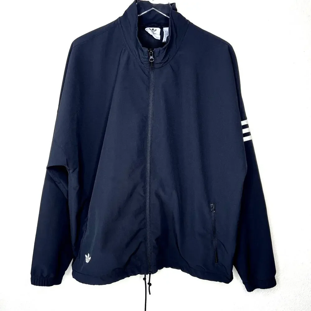 Adidas Neuclassics Track Jacket Black Full Zip Up Men's MEDIUM Athletic Casual